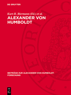 cover image of Alexander von Humboldt